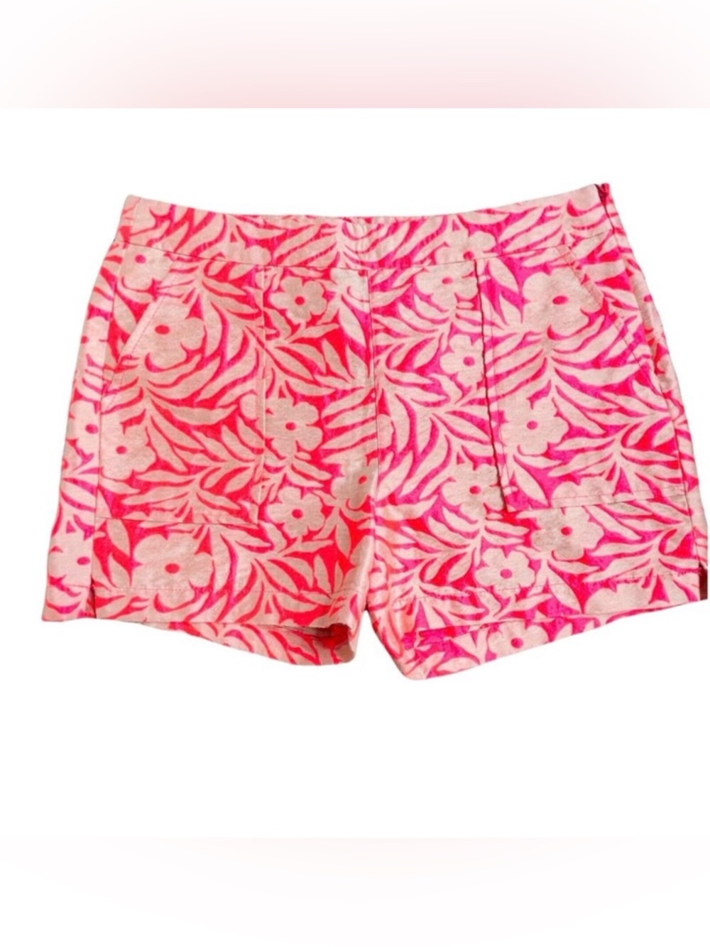 J Crew Seamed Shell Plumeria Jacquard Shorts
